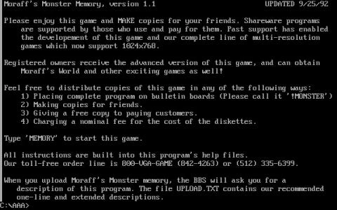 MORAFF'S MONSTER MEMORY screenshot 2
