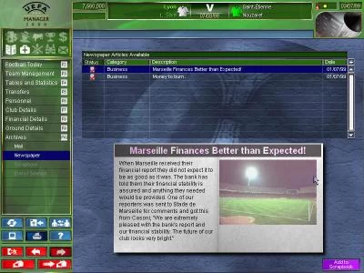 UEFA MANAGER 2000 screenshot 2