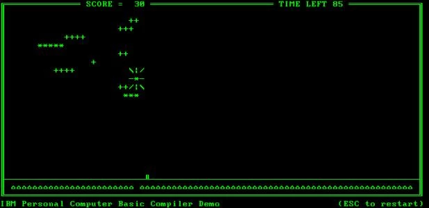 IBM PERSONAL COMPUTER BASIC COMPILER (INCLUDED GAME) screenshot 10