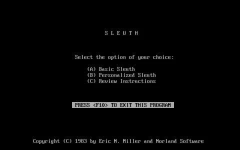 SLEUTH screenshot 2