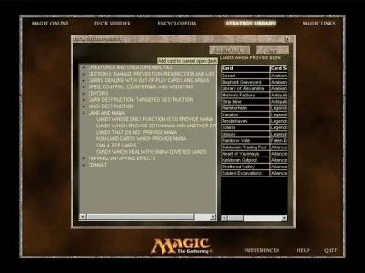 MAGIC: THE GATHERING - INTERACTIVE ENCYCLOPEDIA screenshot 4