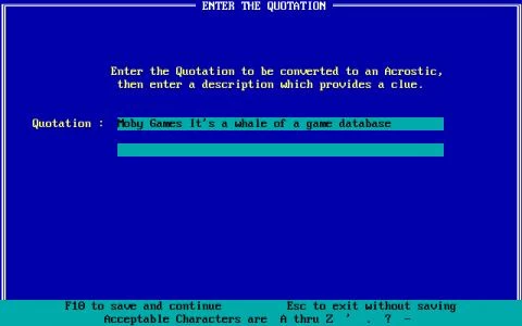 ACROSTIX screenshot 7