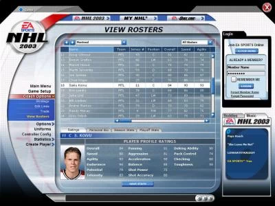 NHL 2003 screenshot 13