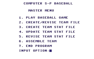 COMPUTER STATIS PRO BASEBALL screenshot 2